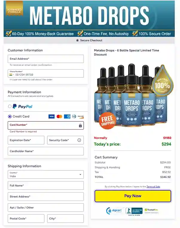 Metabo Drops Metabo Drops Order Page